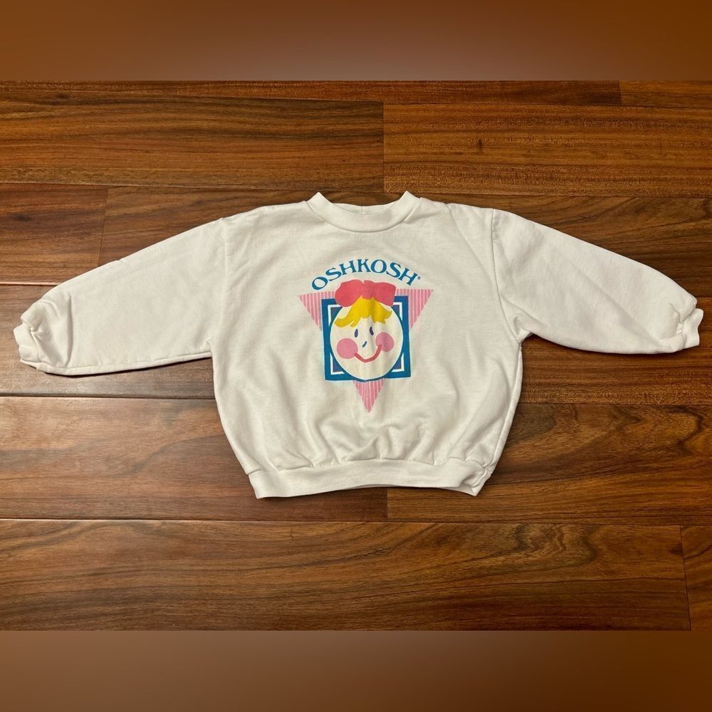 Osh Kosh B’Gosh vintage white crewneck sweatshirt.